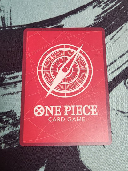 One Piece Monkey D. Luffy OP05-060 Leader Card in protective sleeve with visible condition