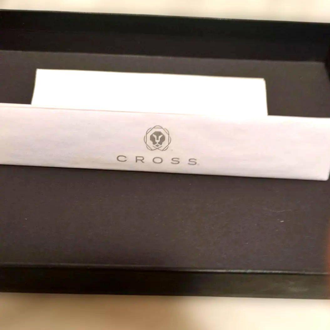 Cross Silver Ballpoint Pen with Leather Case and Box — Japan Import