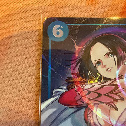 One Piece Boa Hancock Japanese trading card in protective sleeve