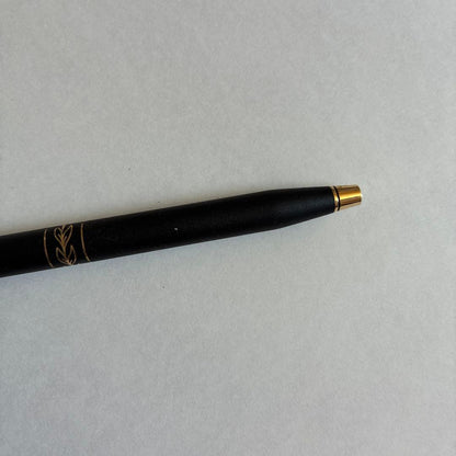 Cross Vintage Ladies Ballpoint Pen Class 2542 with Gold Trim and Leaf Design
