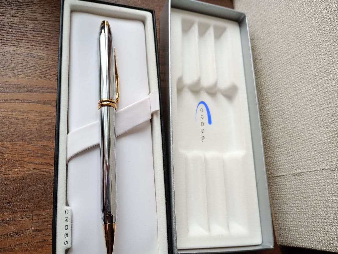 Cross Brand Ballpoint Pen Model Alpha with Name Engraving and Black Ink — Japan Import