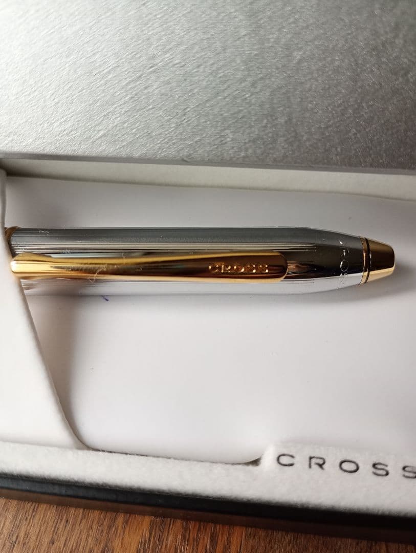 Cross Brand Ballpoint Pen Model Alpha with Name Engraving and Black Ink — Japan Import