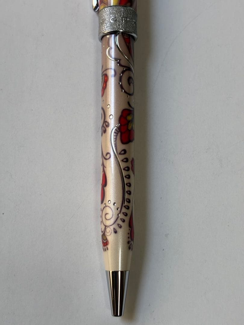 Cross Botanica Red Ballpoint Pen with Gold Trim and Box - Japan Import