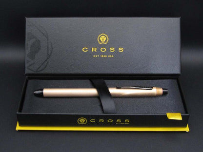 Cross Series NAT0090-20ST Brushed Rose Gold Multi-Function Pen with Ballpoint and 0.5mm Mechanical Pencil — Japan Import