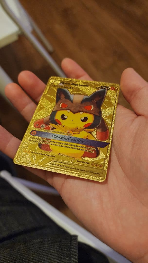 Bandai Pikachu Mega Lucario costume collectible card Japan import featuring character costumes
