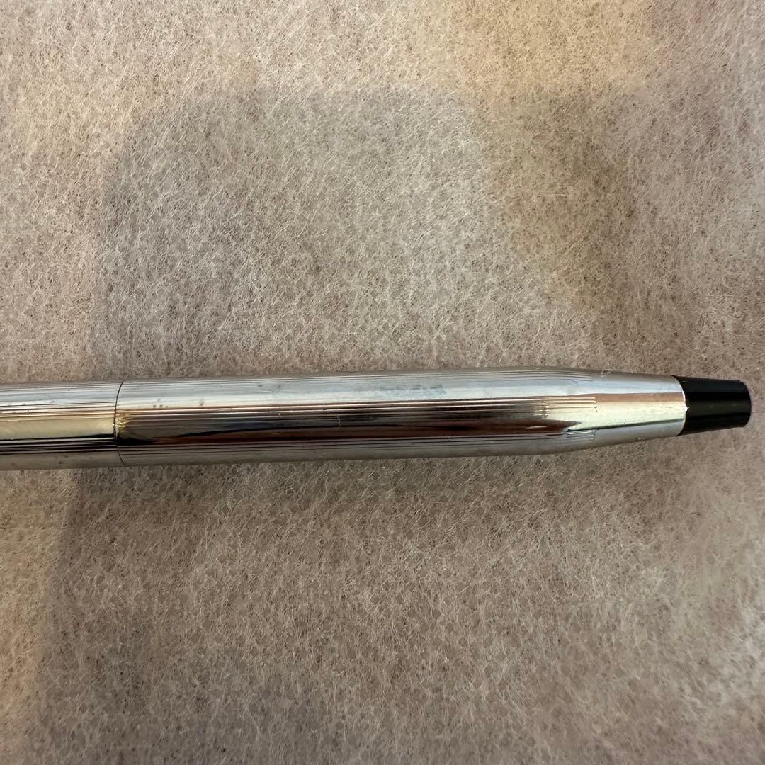 Used Cross rotating ballpoint pen metal body model 14 806-26186 with white outer box showing stains