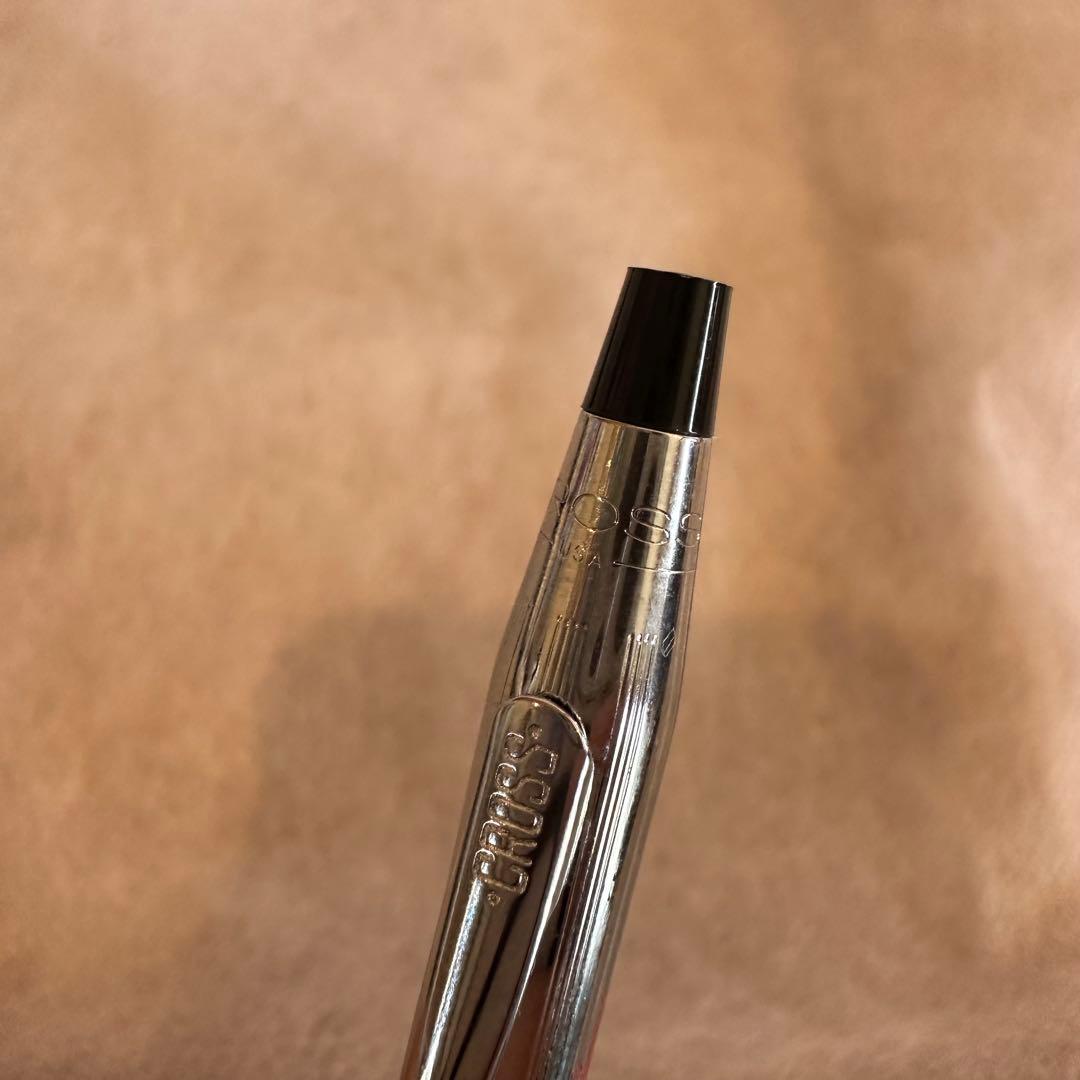 Used Cross rotating ballpoint pen metal body model 14 806-26186 with white outer box showing stains