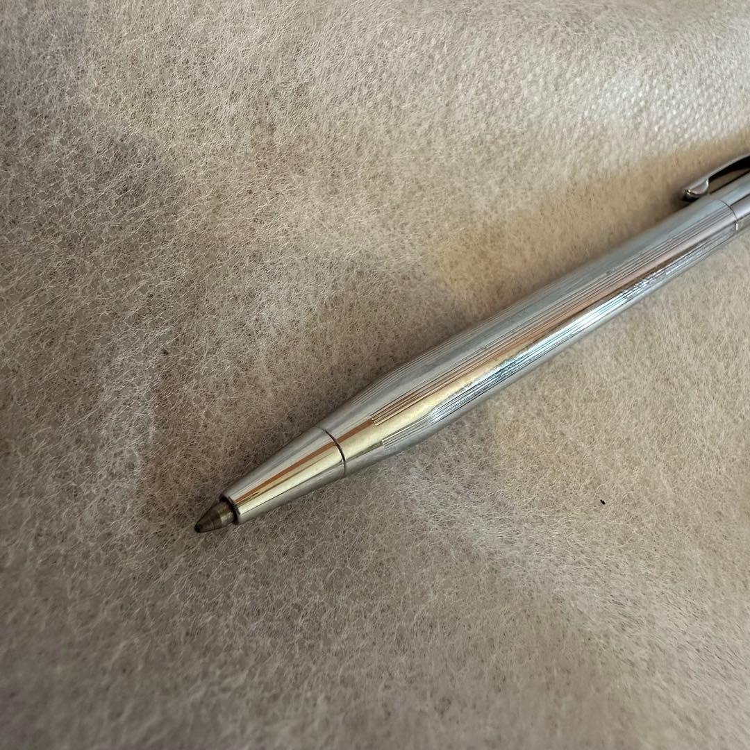 Used Cross rotating ballpoint pen metal body model 14 806-26186 with white outer box showing stains