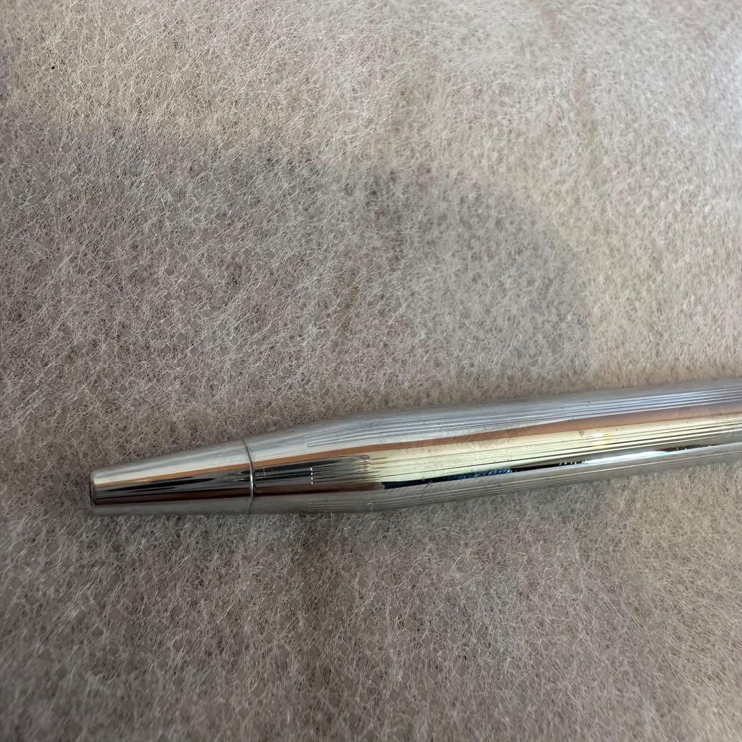 Used Cross rotating ballpoint pen metal body model 14 806-26186 with white outer box showing stains