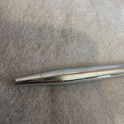 Used Cross rotating ballpoint pen metal body model 14 806-26186 with white outer box showing stains