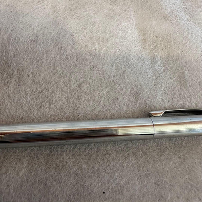 Used Cross rotating ballpoint pen metal body model 14 806-26186 with white outer box showing stains