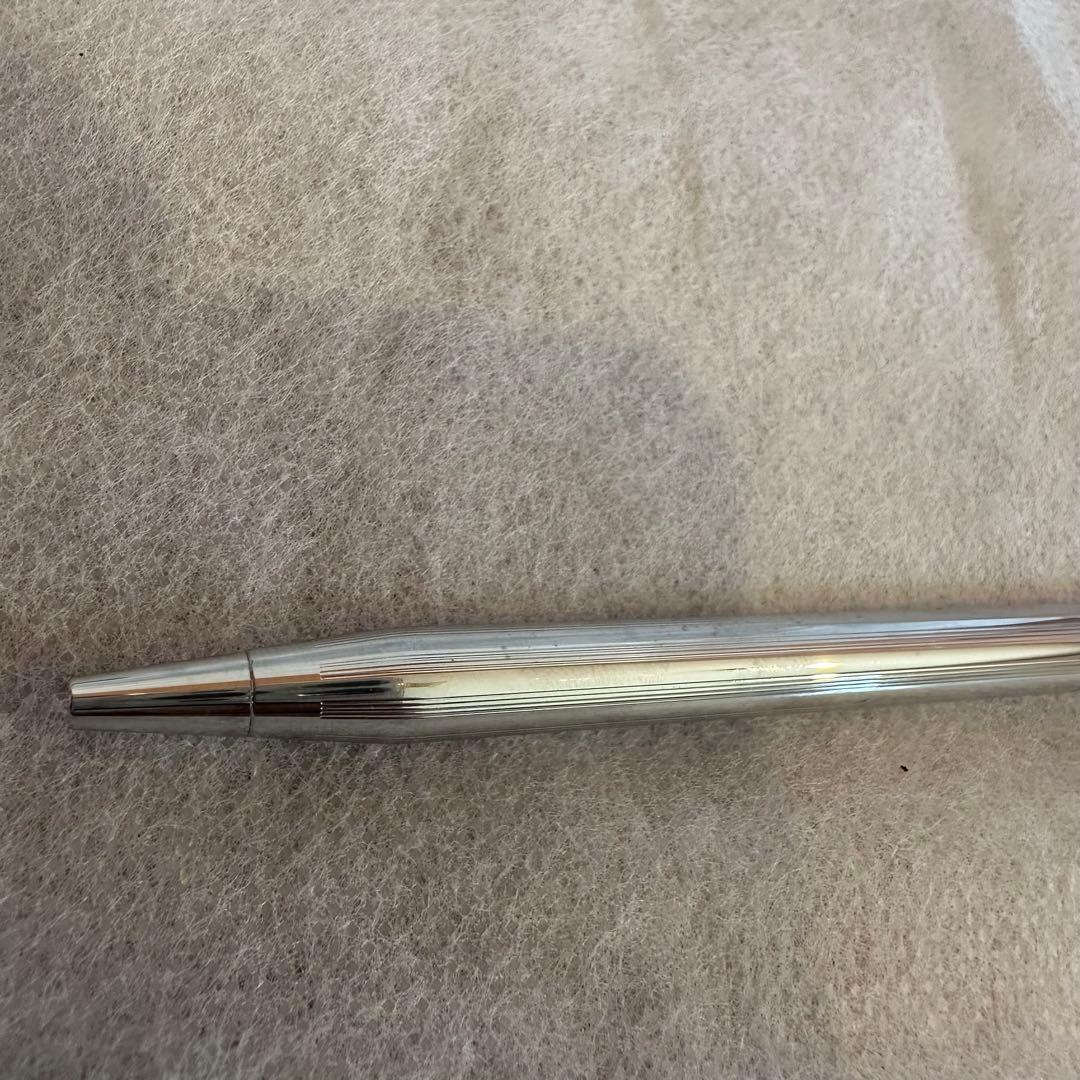Used Cross rotating ballpoint pen metal body model 14 806-26186 with white outer box showing stains