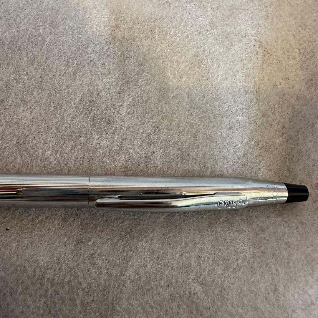 Used Cross rotating ballpoint pen metal body model 14 806-26186 with white outer box showing stains