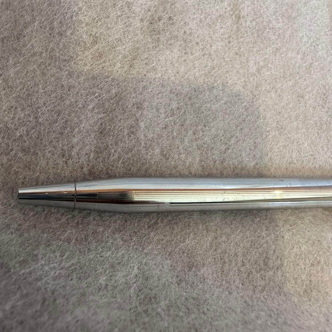 Used Cross rotating ballpoint pen metal body model 14 806-26186 with white outer box showing stains