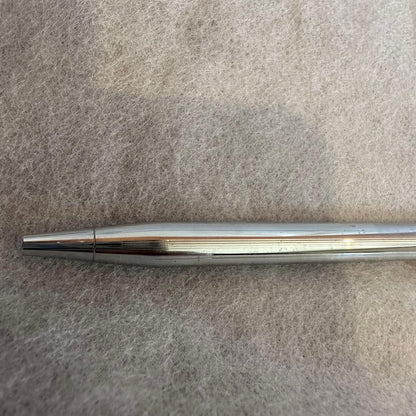 Used Cross rotating ballpoint pen metal body model 14 806-26186 with white outer box showing stains