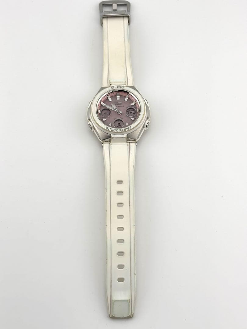 Casio Baby-G G-MS MSG-W100-7A2JF Watch White Body Pink Dial Radio Wave Solar — Japan Import
