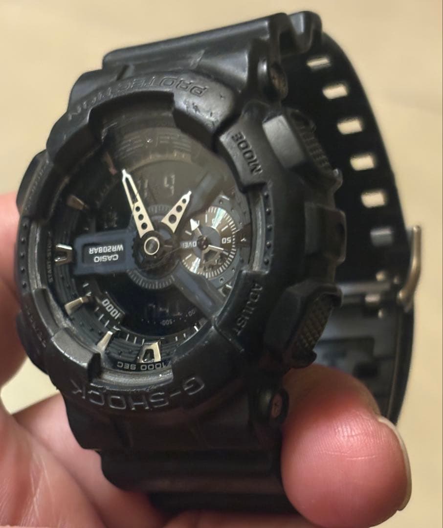 Casio G-Shock All Black GA-110-1B Watch with 300m Water Resistance