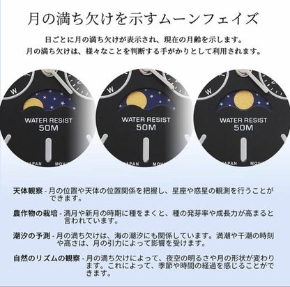 Casio Unisex Analog Moon Phase Watch with Retro Design — Japan Import