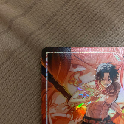One Piece Portgas D Ace Leader Parallel Card with Whitebeard Pirates attribute and 5000 power