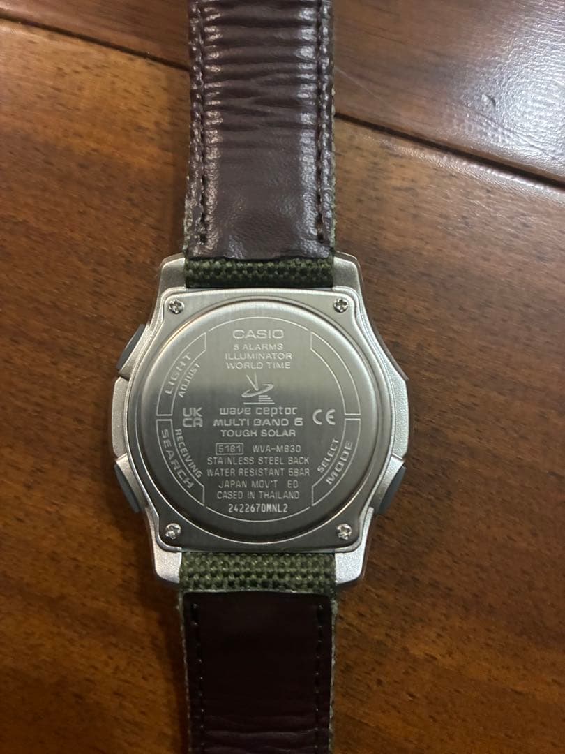 Casio WVA-M630B-3AJF Wave Ceptor Solar Watch with Military Band Japan Import