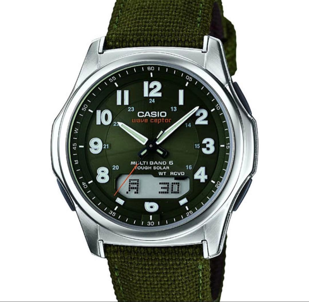 Casio WVA-M630B-3AJF Wave Ceptor Solar Watch with Military Band Japan Import