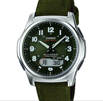 Casio WVA-M630B-3AJF Wave Ceptor Solar Watch with Military Band Japan Import