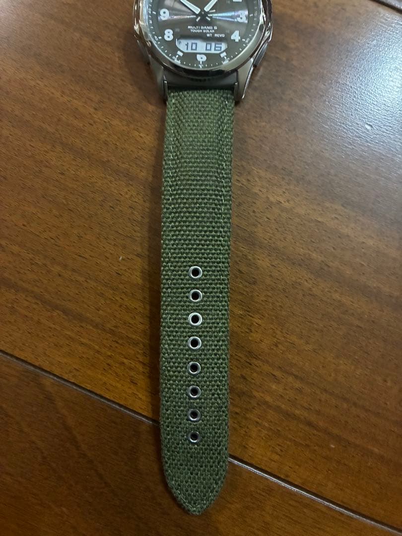 Casio WVA-M630B-3AJF Wave Ceptor Solar Watch with Military Band Japan Import