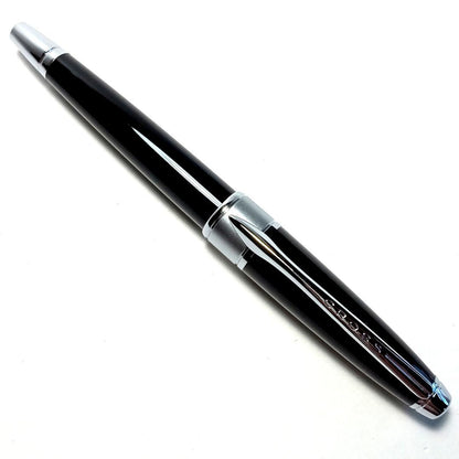 Cross Apojii Criter Chip Rollerball Pen Model AT0125-2 Black Lacquer with Chrome Finish — Japan Import
