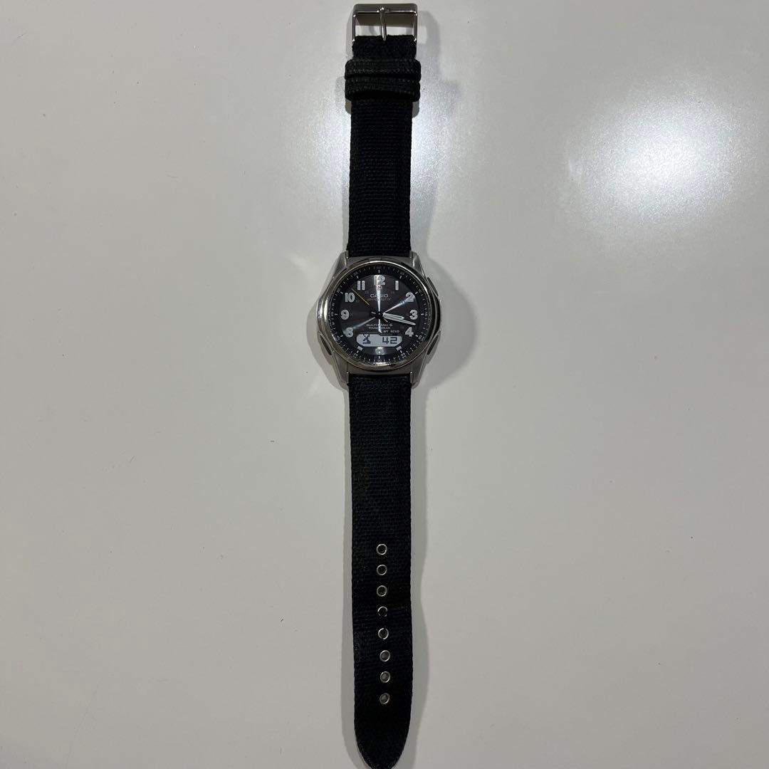 Casio Wave Ceptor Solar Radio Watch Model WVA-470 Multi-Band 6 Black — Japan Import