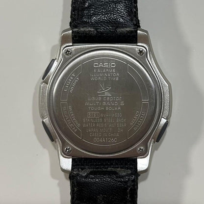 Casio Wave Ceptor Solar Radio Watch Model WVA-470 Multi-Band 6 Black — Japan Import