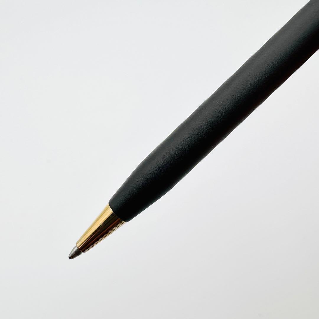 Cross Classic Black Ballpoint Pen USA Made Leaf Pattern Blue Ink