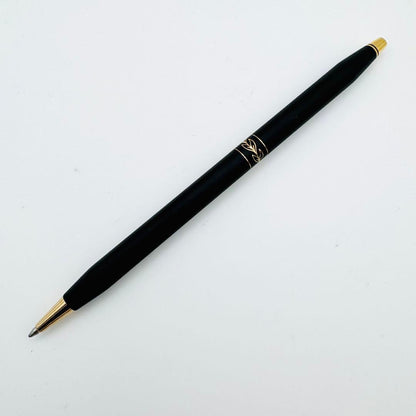 Cross Classic Black Ballpoint Pen USA Made Leaf Pattern Blue Ink