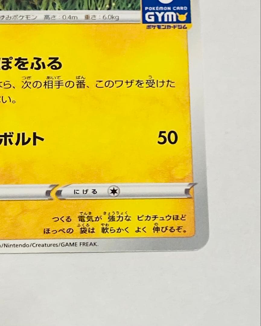 Bandai Pikachu Gym Promo 024/S-P collectible card front view in protective sleeve
