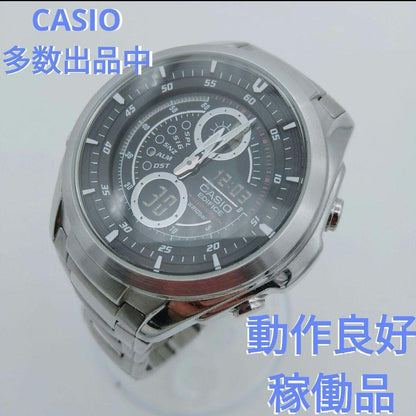 Casio Edifice EFA116 Watch Model 3798 with Black Dial and Silver Band — Japan Import