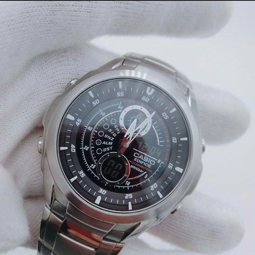 Casio Edifice EFA116 Watch Model 3798 with Black Dial and Silver Band — Japan Import