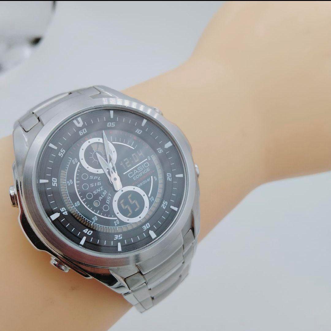 Casio Edifice EFA116 Watch Model 3798 with Black Dial and Silver Band — Japan Import