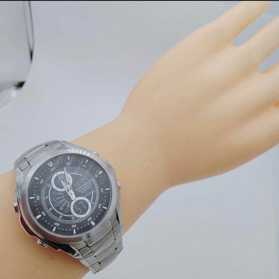 Casio Edifice EFA116 Watch Model 3798 with Black Dial and Silver Band — Japan Import