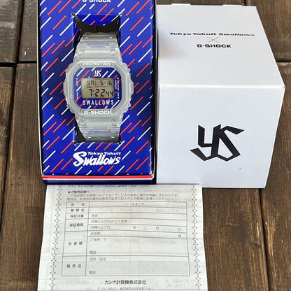 Casio G-Shock DW-5600 Swallows Model 2024 Tsubakuro Collaboration Watch — Japan Import