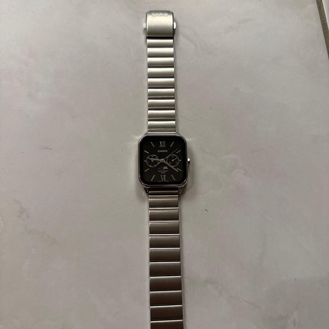 Casio MTP-M305 Square Watch with Moon Phase and Multi-Function Quartz Movement - Japan Import