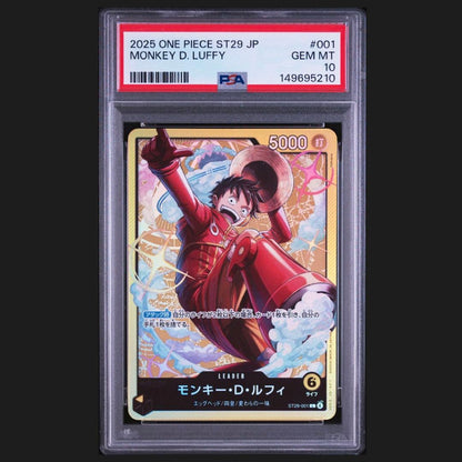 One Piece Monkey D. Luffy PSA 10 trading card from Start Deck Egghead series, Japan import