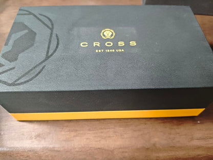 Cross Classic Century Gold Ballpoint Pen with Leather Case — Japan Import