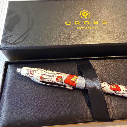 CROSS Flower Pattern Ballpoint Pen with Box