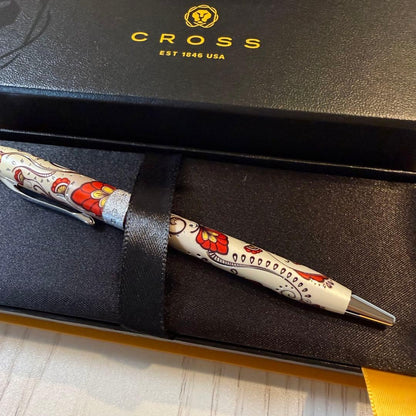 CROSS Flower Pattern Ballpoint Pen with Box