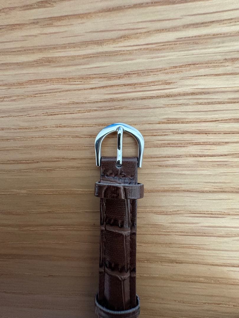 Casio Square Case Leather Strap Watch with Roman Numerals