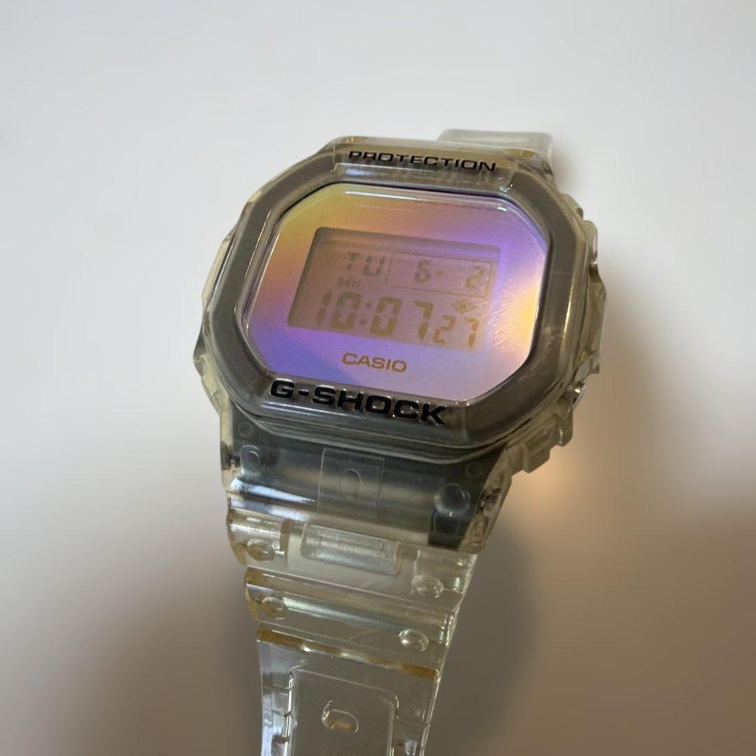 Casio G-Shock DW-5600SRS-7JF Skeleton Rainbow Vapor Deposition Digital Watch — Japan Import