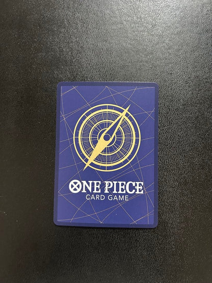 Secret Rare Monkey D. Luffy SEC EB04-061 card from One Piece, Japanese import, stored in protective sleeve and case