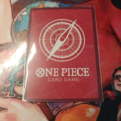 Red Shanks One Piece OP06-001 Parallel Leader trading card from the One Piece TCG