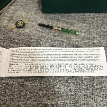 Cross Townsent Fountain Pen Gift Green Ink Bottle Gold