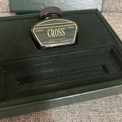 Cross Townsent Fountain Pen Gift Green Ink Bottle Gold