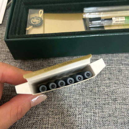 Cross Townsent Fountain Pen Gift Green Ink Bottle Gold